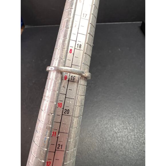 Green onyx sterling silver solitaire ring size 9 - Picture 14 of 15